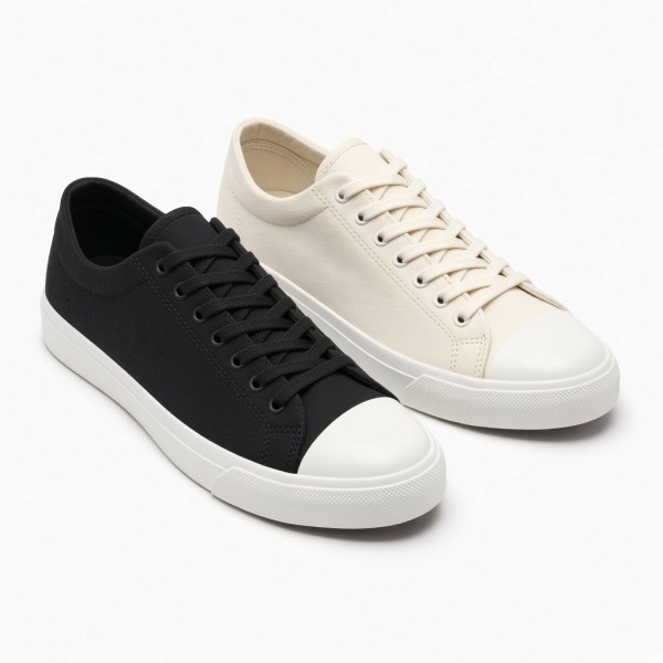 Plain Low-top Canvas Sneakers