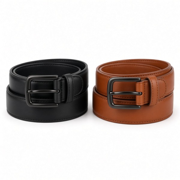 Full-grain Feel Pin Belt